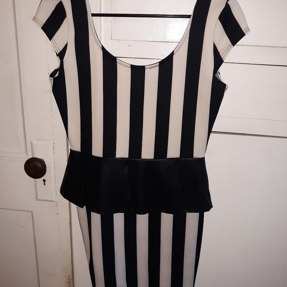 Striped mini dress